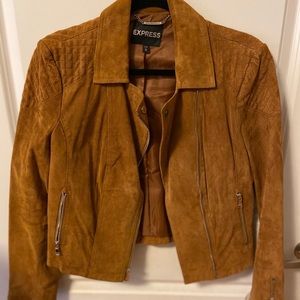 Express Genuine Suede Moto Jacket